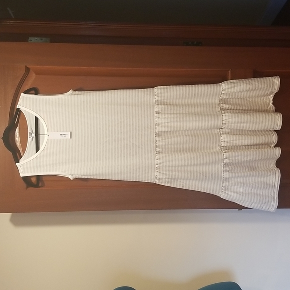 BB Dakota Longest Weekend Dress in Heather Grey Stripe Sleeveless size S - Picture 4 of 11